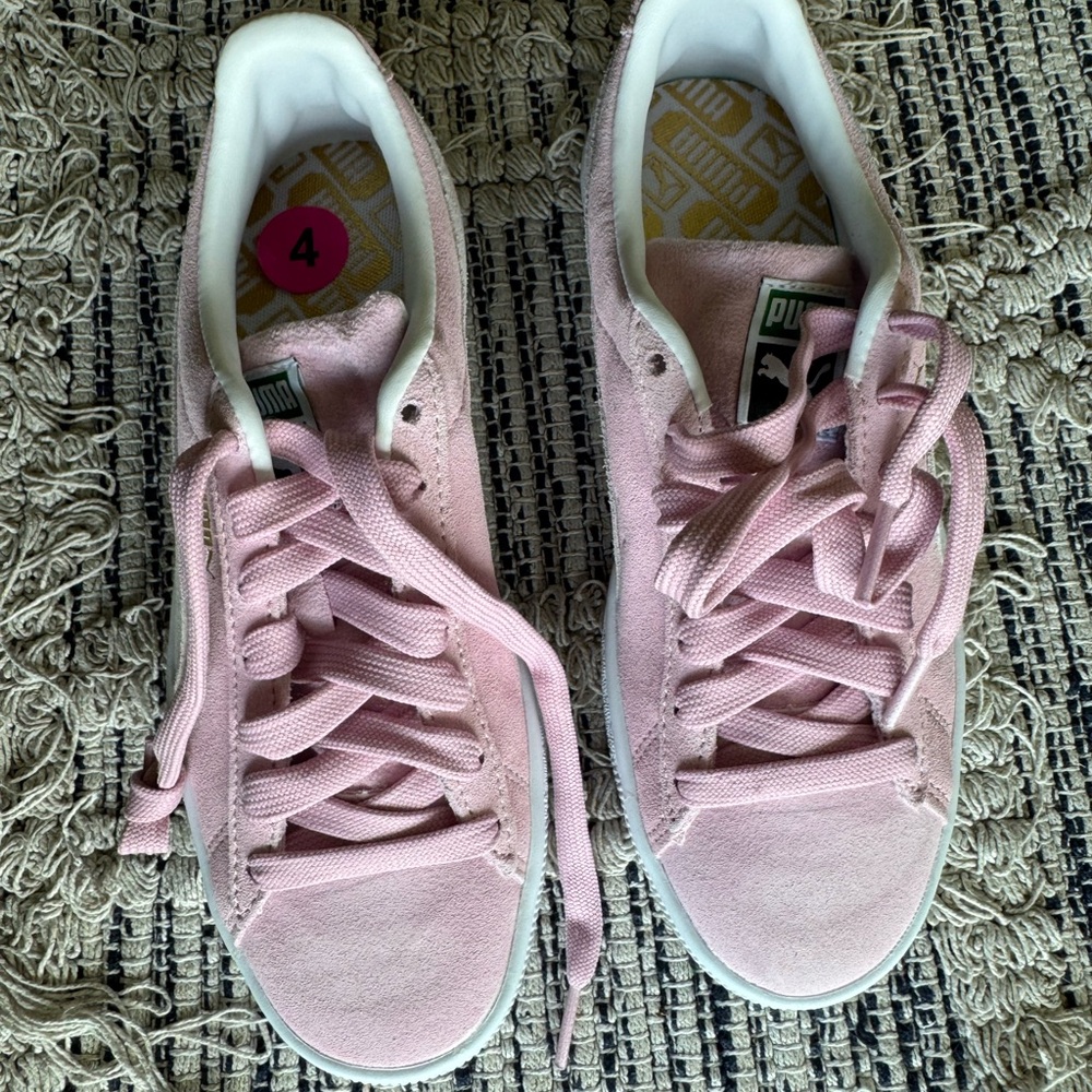 Puma Women's Soft Pink Lace-Up Sneakers